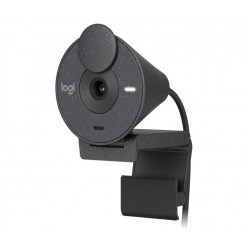 Logitech Brio 300 Full HD webcam, 1080p with auto light correction, noise-reducing mic, and USB-C- GRAPHITE - USB - EMEA28-935